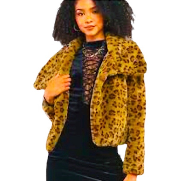 🛑BOGO 🆕Luxe Leopard Print Faux Fur Jacket - Picture 4 of 4